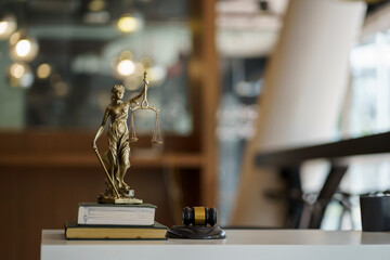 The Statue of Justice - lady justice or Iustitia, Justitia the Roman goddess of Justice.