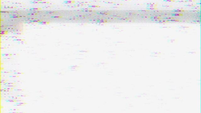 Holographic glitch effect. Holomatrix background with glitch effect. No signal and noise.