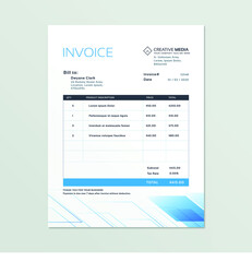 business invoice vector design for project