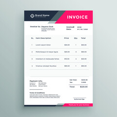 creative business red and black invoice vector