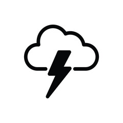 Lightning icon vector