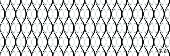 Abstract Seamless Black and White Geometric Pattern with Circles. Contrasty Optical Psychedelic Illusion. Spotted Repeating Texture. Vector. 3D Illustration