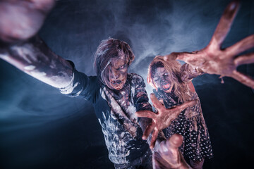 Zombies, Apocalypse, burnt people