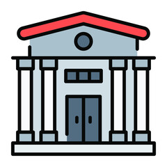 university building vector illustration isolated on white background. Architecture business concept.