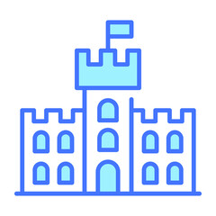 palace building vector illustration isolated on white background. Architecture business concept.