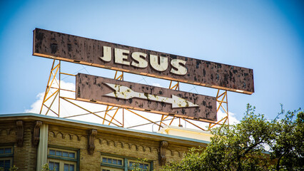 Street Sign to Jesus