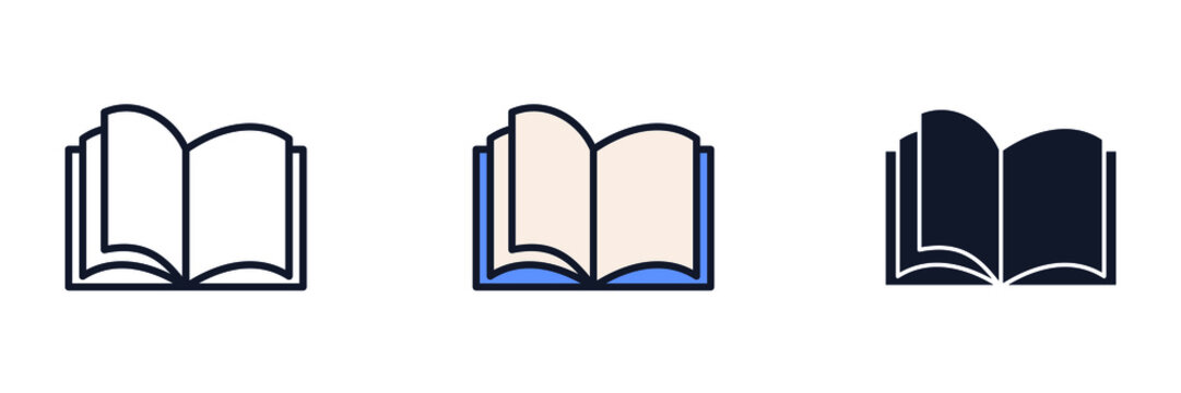 book icon symbol template for graphic and web design collection logo vector illustration