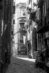 Obraz premium rues de la vieille ville de Naples en italie