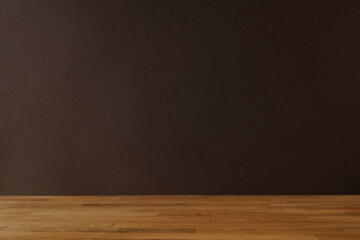 Dark grey background for copy space and wooden table
