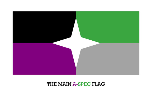 The main a-spec flag on white background.