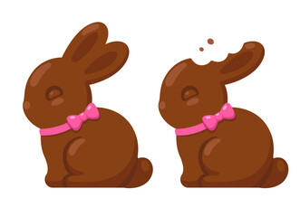 Cute chocolate Easter bunny