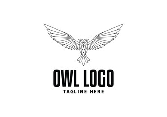 Obraz premium owl logo design. logo template