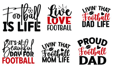 Obraz premium Football SVG T shirt Design Template