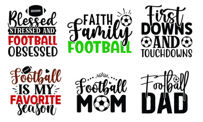 Fototapeta premium Football SVG T shirt Design Template