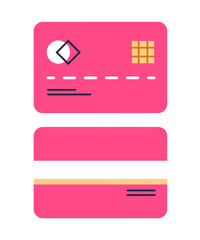 Credit card front and back side design element