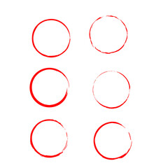 Red thin circle brush vector stock Illustration