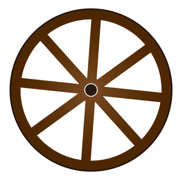Ancient traditional bullock cart wheel