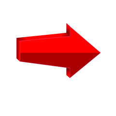 3d arrow symbol isolated on a white background