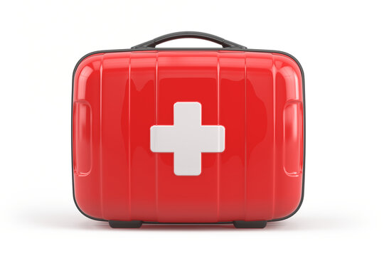 First Aid Kit isolated on white - 3d rendering