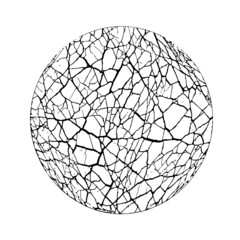 Cracked earth surface texture. Vector illustration.  