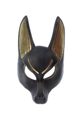 Egyptian mask of Anubis on a white background