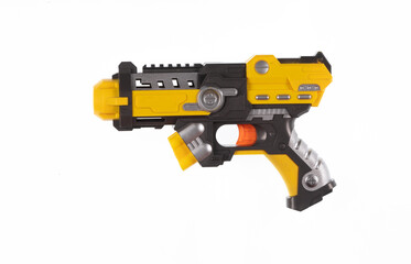 futuristic pistol on a white background