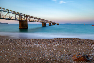 Obraz premium Construction by the sea in Crete