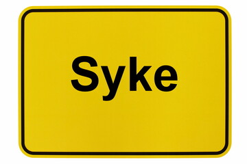 Illustration eines Ortsschildes der Stadt Syke