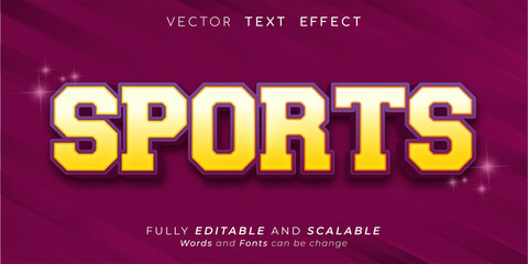 Creative editable 3d text effect Sports