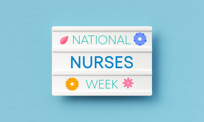 National Nurses Week is observed in United states form 6th to 12th May of each year, to mark the contributions that nurses make to society. 3D Rendering