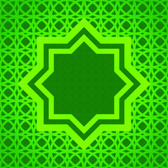 Arabic islamic frame background with pattern design.