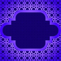 Arabic islamic frame background with pattern design.