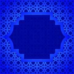 Arabic islamic frame background with pattern design.
