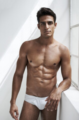 Obraz premium Made for underwear. Cropped shot of a handsome young man posing in his underwear.