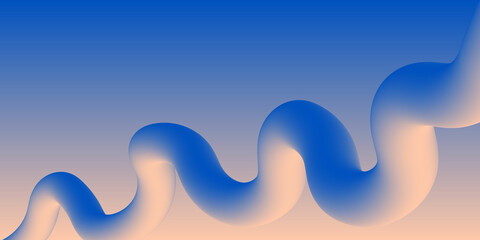 Abstract background in blue and peach tones with a 3D volumetric wave