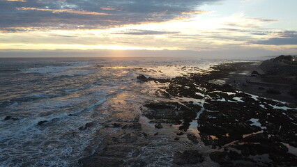 Obraz premium Bretignoles - Coucher de soleil - Drone