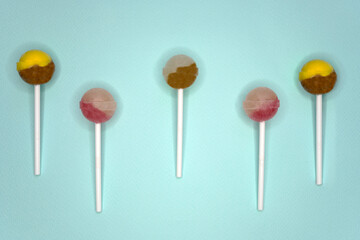Chupachups. Delicious lollipops. Tasty candy