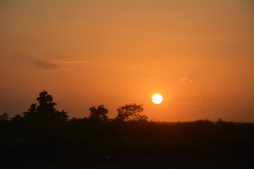 Zachód słońca, Kenia, Afryka