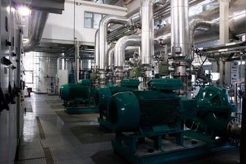 water pump, pump, motor,heating plant,machinery, heating plant,electric motor, - 495305772