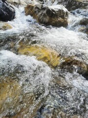 waterfall in the mountains