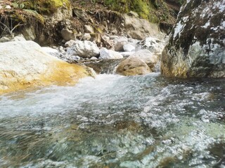 waterfall in the mountains