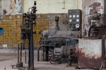Fototapeta na wymiar The abandoned power plant of Karol Scheibler