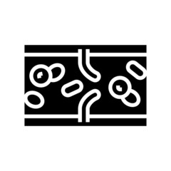 vein vessel glyph icon vector. vein vessel sign. isolated contour symbol black illustration