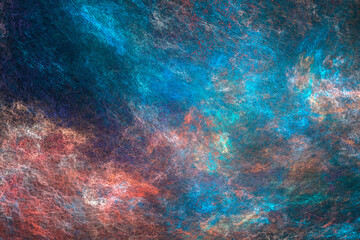 Fototapeta na wymiar Abstract multicolor fantastic clouds. Colorful fractal background. abstract magic sky. Digital art. fantasy background