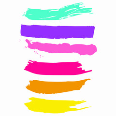 Obraz premium Colorful waving Brush Stroke Shape Paint Brush 