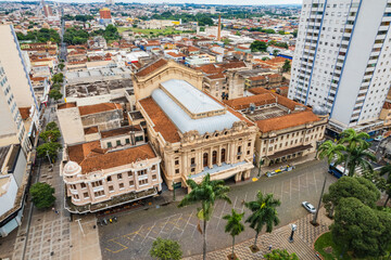 Ribeirão Preto, São Paulo / Brazil - Circa March, 2022: The Theatro Pedro II is a large theater located in the city of Ribeirão Preto, state of São Paulo, first class for symphonic music and opera.