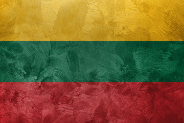 Textured photo of the flag of Lithuania.