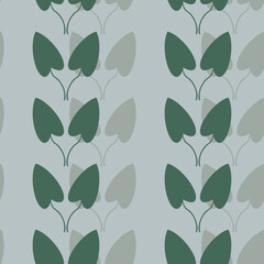 Obraz premium Seamless pattern from decorative silhouettes of leaves.I