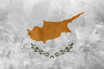 Textured photo of the flag of Cyprus.