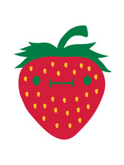 Gesicht Erdbeere Design 